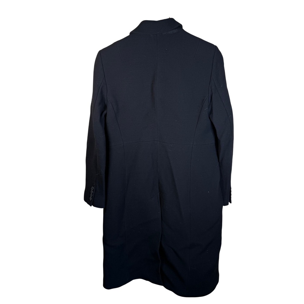 J.Crew Classic Lady Day Coat Womens Black Italian Wool Tailored Long Old Money - Picture 10 of 10
